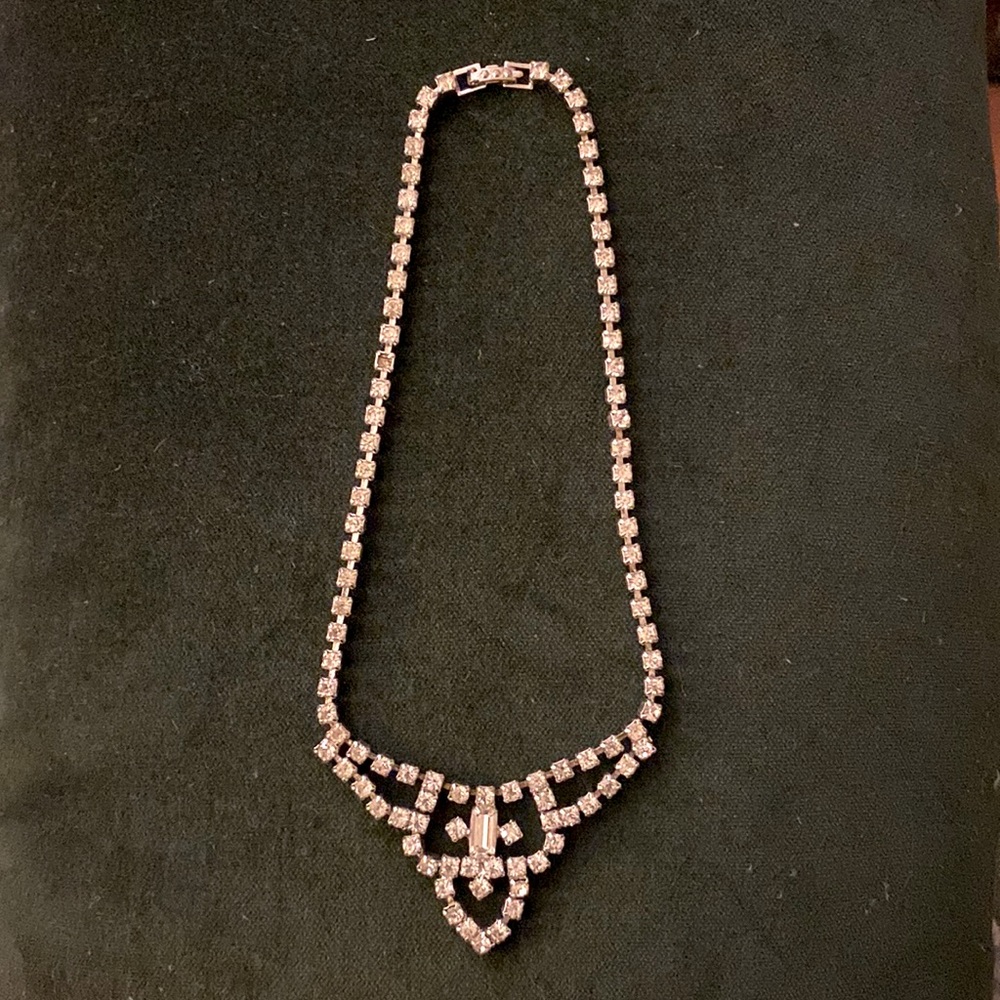 Vintage rhinestone 1950s necklace